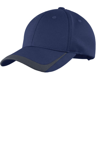 Sport-Tek Pique Colorblock Cap (True Navy/ Graphite)