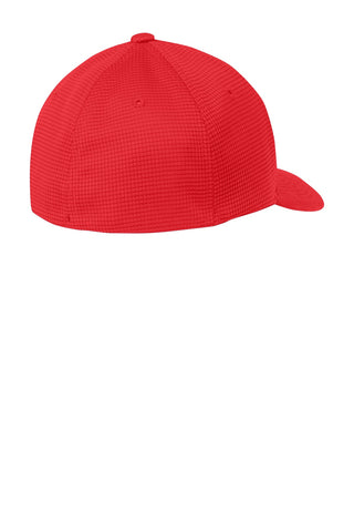 Sport-Tek Flexfit Grid Texture Cap (True Red)