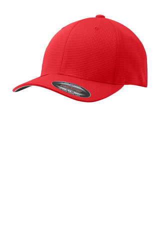 Sport-Tek Flexfit Grid Texture Cap (True Red)