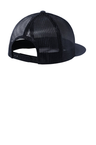 Sport-Tek Yupoong 5-Panel Classic Trucker Mesh Back Cap (True Navy/ True Navy)