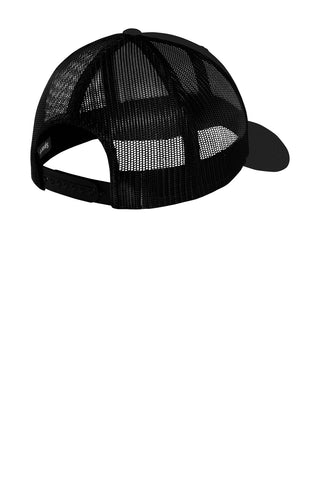 Sport-Tek Yupoong Retro Trucker Cap (Black/ Black)