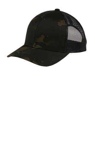 Sport-Tek Yupoong Retro Trucker Cap (Multicam Black)