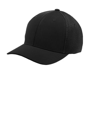 Sport-Tek Flexfit Air Mesh Back Cap (Black/ Black)