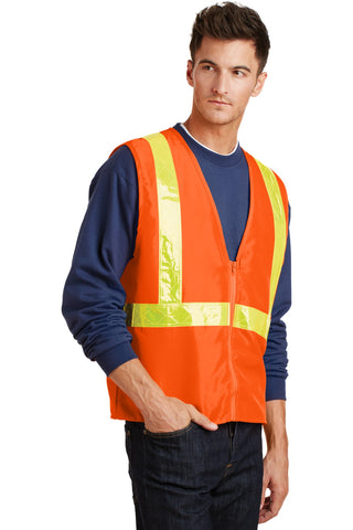 Port Authority Enhanced Visibility Vest (Safety Orange/ Reflective)