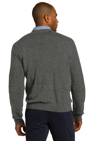 Port Authority V-Neck Sweater (Charcoal Heather)