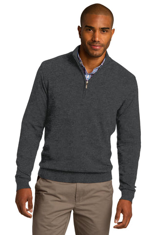 Port Authority 1/2-Zip Sweater (Charcoal Heather)