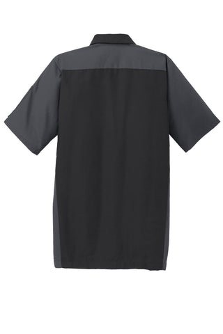 Red Kap Short Sleeve Ripstop Crew Shirt (Black/ Charcoal)