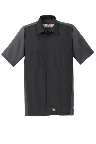 Red Kap Short Sleeve Ripstop Crew Shirt (Black/ Charcoal)