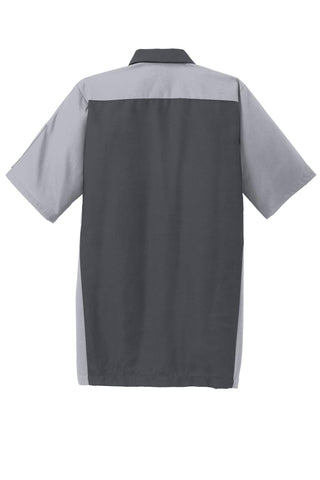 Red Kap Short Sleeve Ripstop Crew Shirt (Charcoal/ Light Grey)