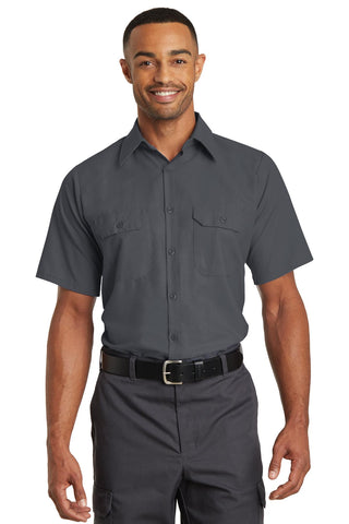 Red Kap Short Sleeve Solid Ripstop Shirt (Charcoal)