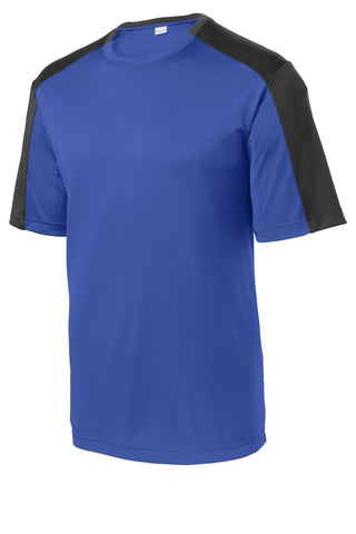 Sport-Tek PosiCharge Competitor Sleeve-Blocked Tee (True Royal/ Black)