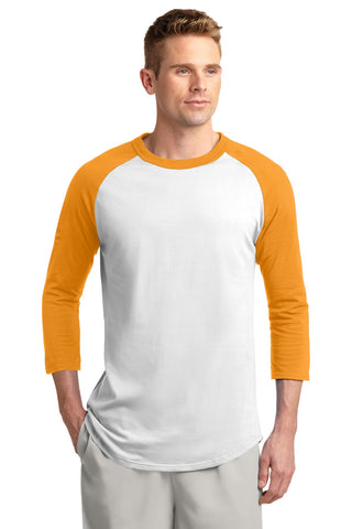 Sport-Tek Colorblock Raglan Jersey (White/ Gold)