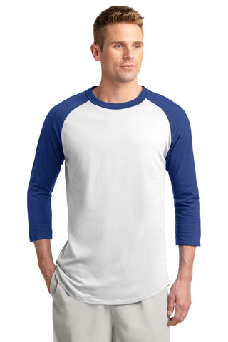 Sport-Tek Colorblock Raglan Jersey (White/ Royal)