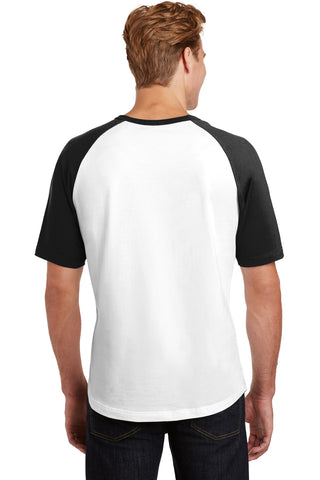 Sport-Tek Short Sleeve Colorblock Raglan Jersey (White/ Black)