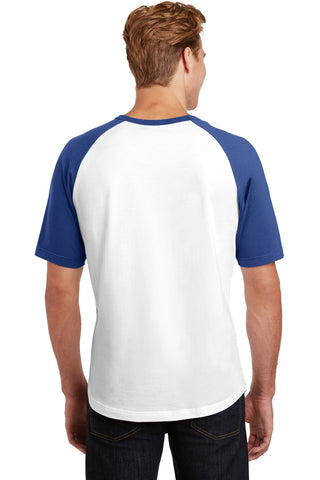 Sport-Tek Short Sleeve Colorblock Raglan Jersey (White/ Royal)