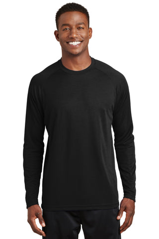 Sport-Tek Dry Zone Long Sleeve Raglan T-Shirt (Black)