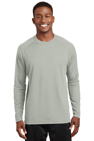 Sport-Tek Dry Zone Long Sleeve Raglan T-Shirt (Silver)