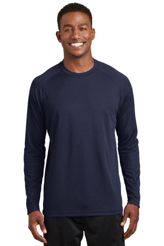 Sport-Tek Dry Zone Long Sleeve Raglan T-Shirt (True Navy)