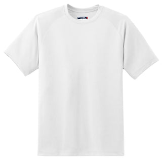 Sport-Tek Dry Zone Short Sleeve Raglan T-Shirt (White)