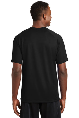 Sport-Tek Dry Zone Short Sleeve Raglan T-Shirt (Black)