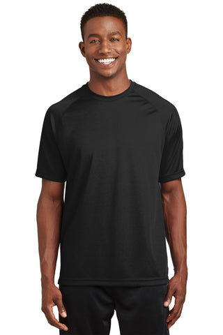 Sport-Tek Dry Zone Short Sleeve Raglan T-Shirt (Black)