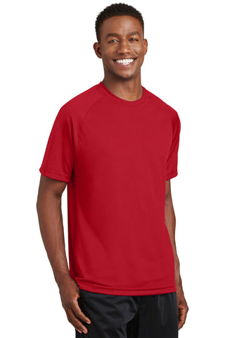 Sport-Tek Dry Zone Short Sleeve Raglan T-Shirt (True Red)