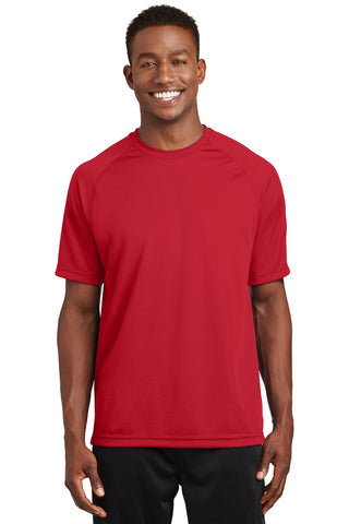 Sport-Tek Dry Zone Short Sleeve Raglan T-Shirt (True Red)