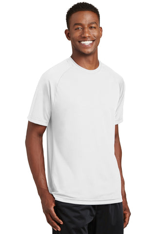 Sport-Tek Dry Zone Short Sleeve Raglan T-Shirt (White)