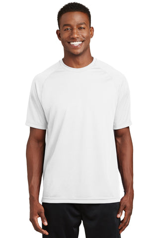 Sport-Tek Dry Zone Short Sleeve Raglan T-Shirt (White)