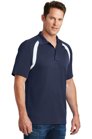 Sport-Tek Dry Zone Colorblock Raglan Polo (True Navy/ White)