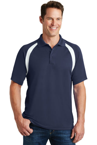 Sport-Tek Dry Zone Colorblock Raglan Polo (True Navy/ White)