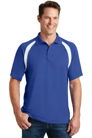 Sport-Tek Dry Zone Colorblock Raglan Polo (True Royal/ White)