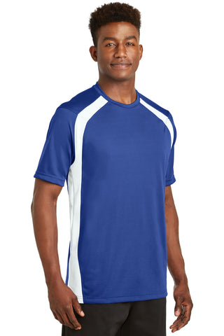 Sport-Tek Dry Zone Colorblock Crew (True Royal/ White)