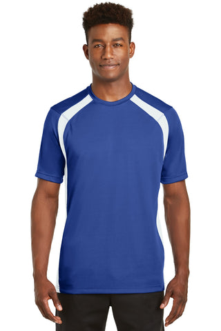 Sport-Tek Dry Zone Colorblock Crew (True Royal/ White)