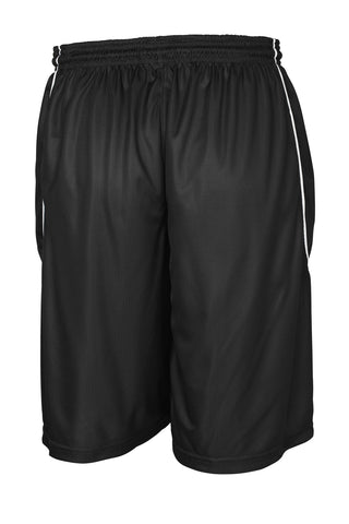 Sport-Tek Youth PosiCharge Mesh Reversible Spliced Short (Black)