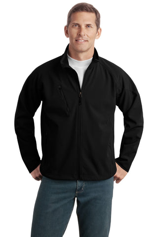 Port Authority Tall Textured Soft Shell Jacket (Black)