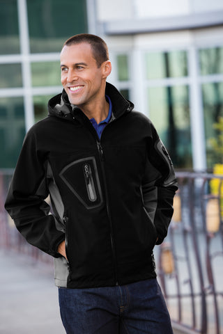 Port Authority Tall Waterproof Soft Shell Jacket (Black/ Graphite)