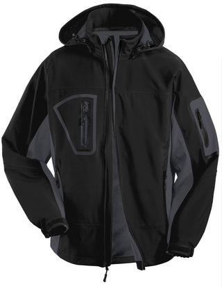 Port Authority Tall Waterproof Soft Shell Jacket (Black/ Graphite)