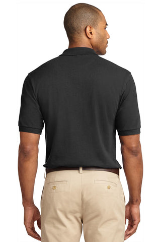 Port Authority Tall Heavyweight Cotton Pique Polo (Black)