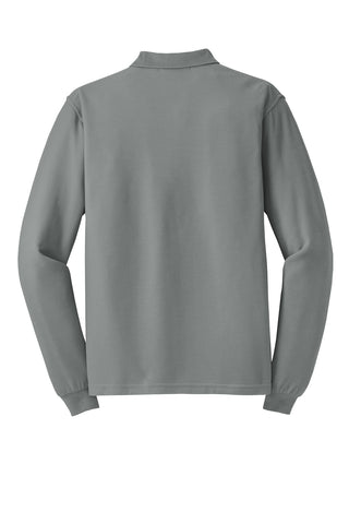 Port Authority Tall Silk Touch Long Sleeve Polo (Cool Grey)