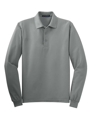 Port Authority Tall Silk Touch Long Sleeve Polo (Cool Grey)