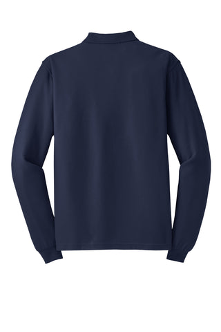 Port Authority Tall Silk Touch Long Sleeve Polo (Navy)