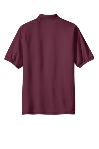 Port Authority Tall Silk Touch Polo with Pocket (Burgundy)