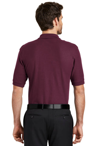 Port Authority Tall Silk Touch Polo with Pocket (Burgundy)