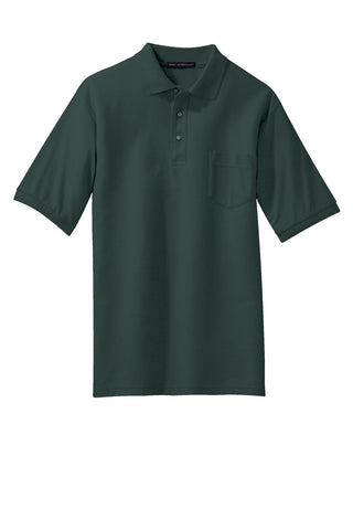 Port Authority Tall Silk Touch Polo with Pocket (Dark Green)