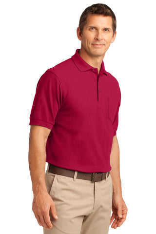 Port Authority Tall Silk Touch Polo with Pocket (Red)