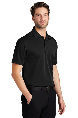 Port Authority Tall Tech Pique Polo (Black)