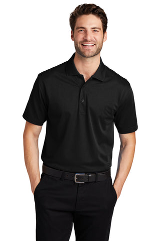 Port Authority Tall Tech Pique Polo (Black)