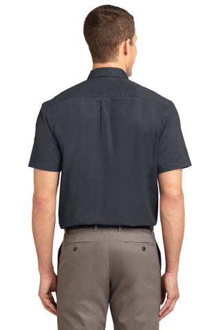 Port Authority Tall Short Sleeve Easy Care Shirt (Classic Navy/ Light Stone)