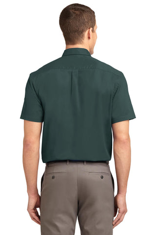 Port Authority Tall Short Sleeve Easy Care Shirt (Dark Green/ Navy)